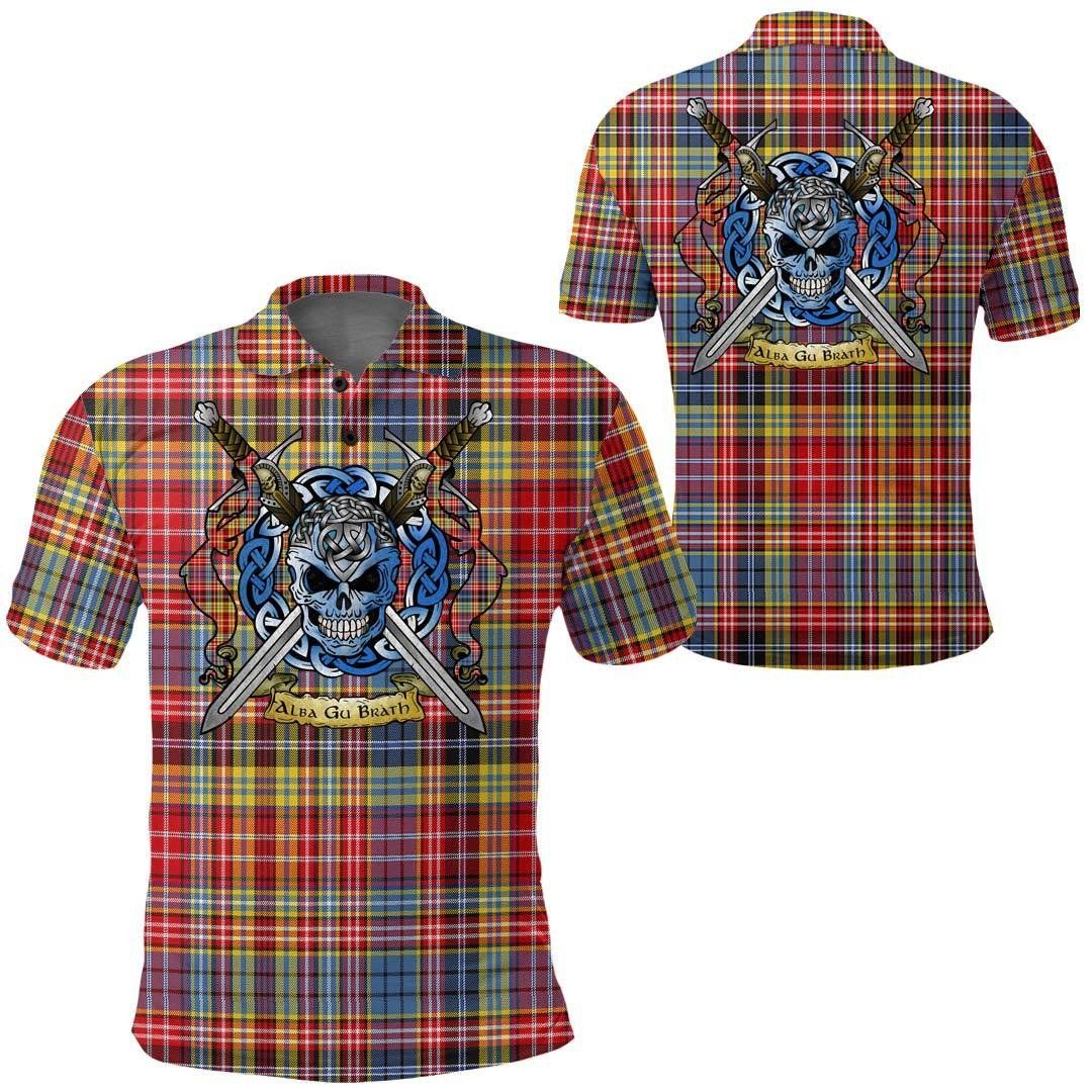 Clothing - Drummond of Strathallan Tartan Polo Shirt Celtic Scottish Warrior - Golf Shirt A7 Clothing - Drummond of Strathallan Tartan Polo Shirt Celtic Scottish Warrior - Golf Shirt A7
