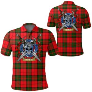 Clothing - Dunbar Modern Tartan Polo Shirt Celtic Scottish Warrior - Golf Shirt A7