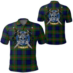 Clothing - Dundas Modern Tartan Polo Shirt Celtic Scottish Warrior - Golf Shirt A7