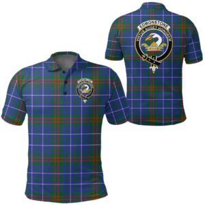 Clothing - Edmonstone Clan Tartan Crest Polo Shirt A7