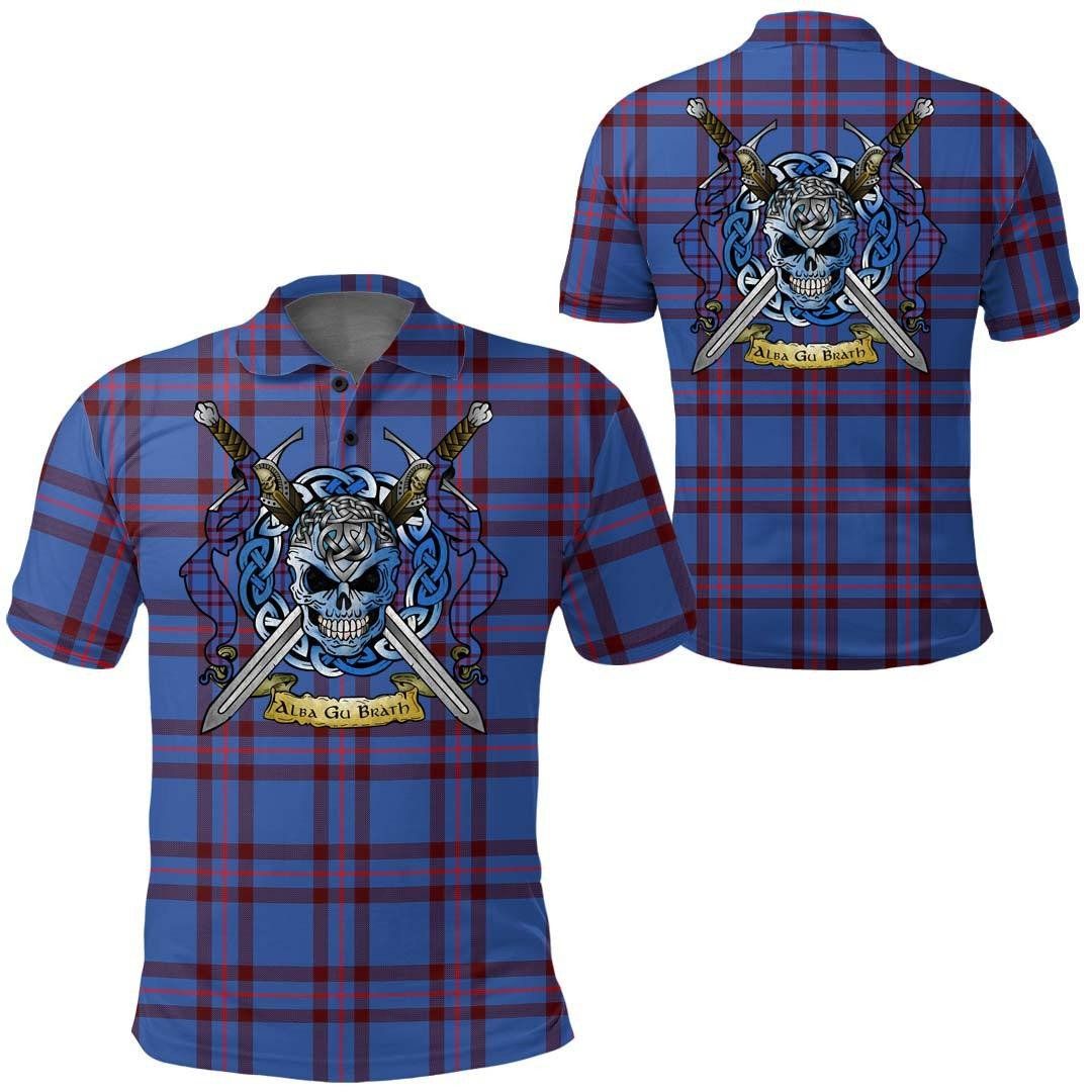 Clothing - Elliot Modern Tartan Polo Shirt Celtic Scottish Warrior - Golf Shirt A7 Clothing - Elliot Modern Tartan Polo Shirt Celtic Scottish Warrior - Golf Shirt A7