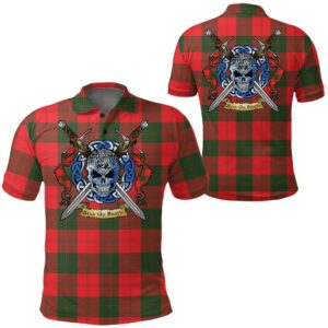 Clothing - Erskine Modern Tartan Polo Shirt Celtic Scottish Warrior - Golf Shirt A7