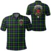 Clothing - Farquharson Modern Clan Tartan Crest Polo Shirt A7
