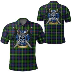 Clothing - Farquharson Modern Tartan Polo Shirt Celtic Scottish Warrior - Golf Shirt A7