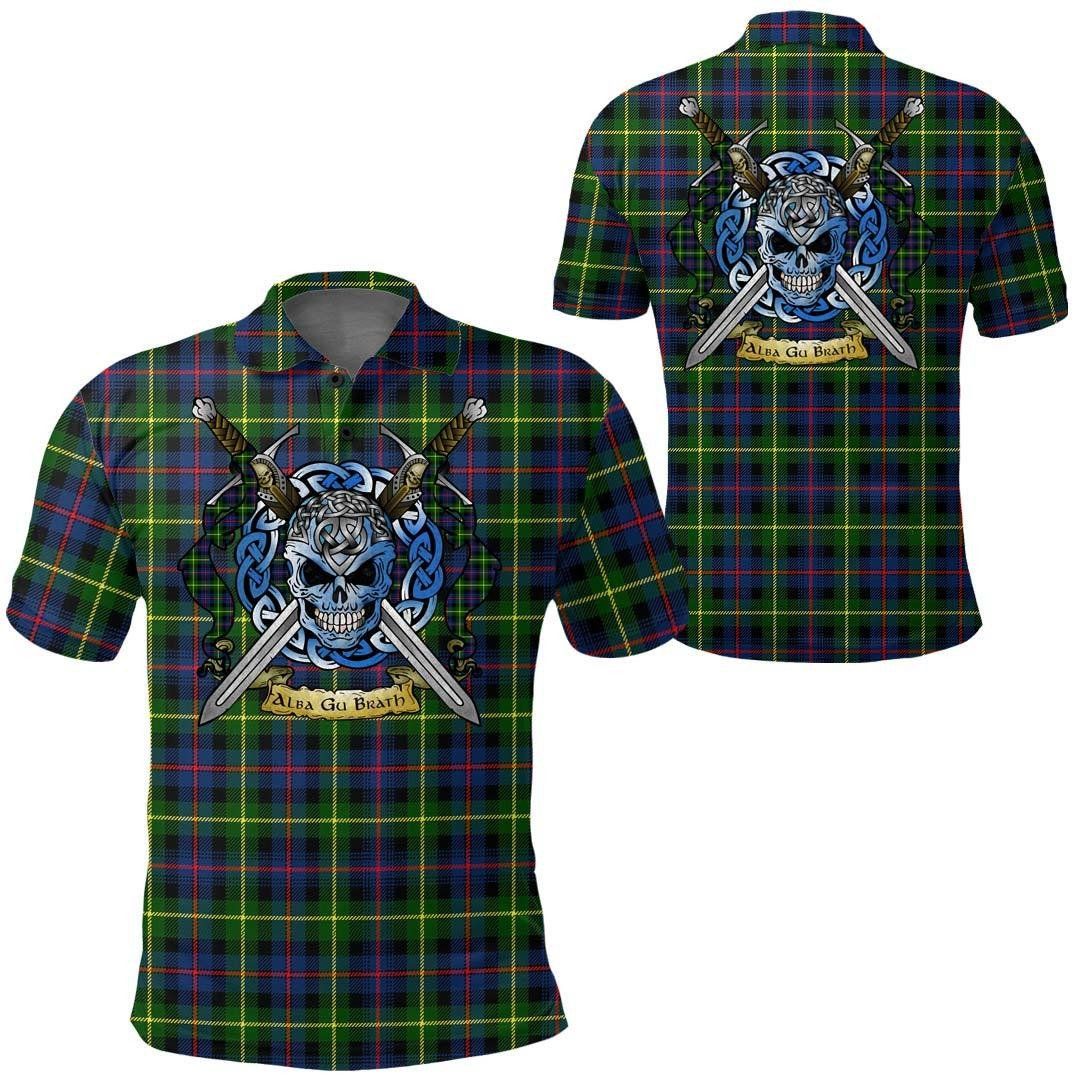Clothing - Farquharson Modern Tartan Polo Shirt Celtic Scottish Warrior - Golf Shirt A7 Clothing - Farquharson Modern Tartan Polo Shirt Celtic Scottish Warrior - Golf Shirt A7