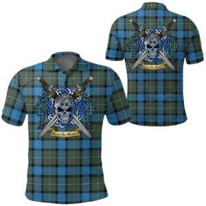 Clothing - Fergusson Ancient Tartan Polo Shirt Celtic Scottish Warrior - Golf Shirt A7