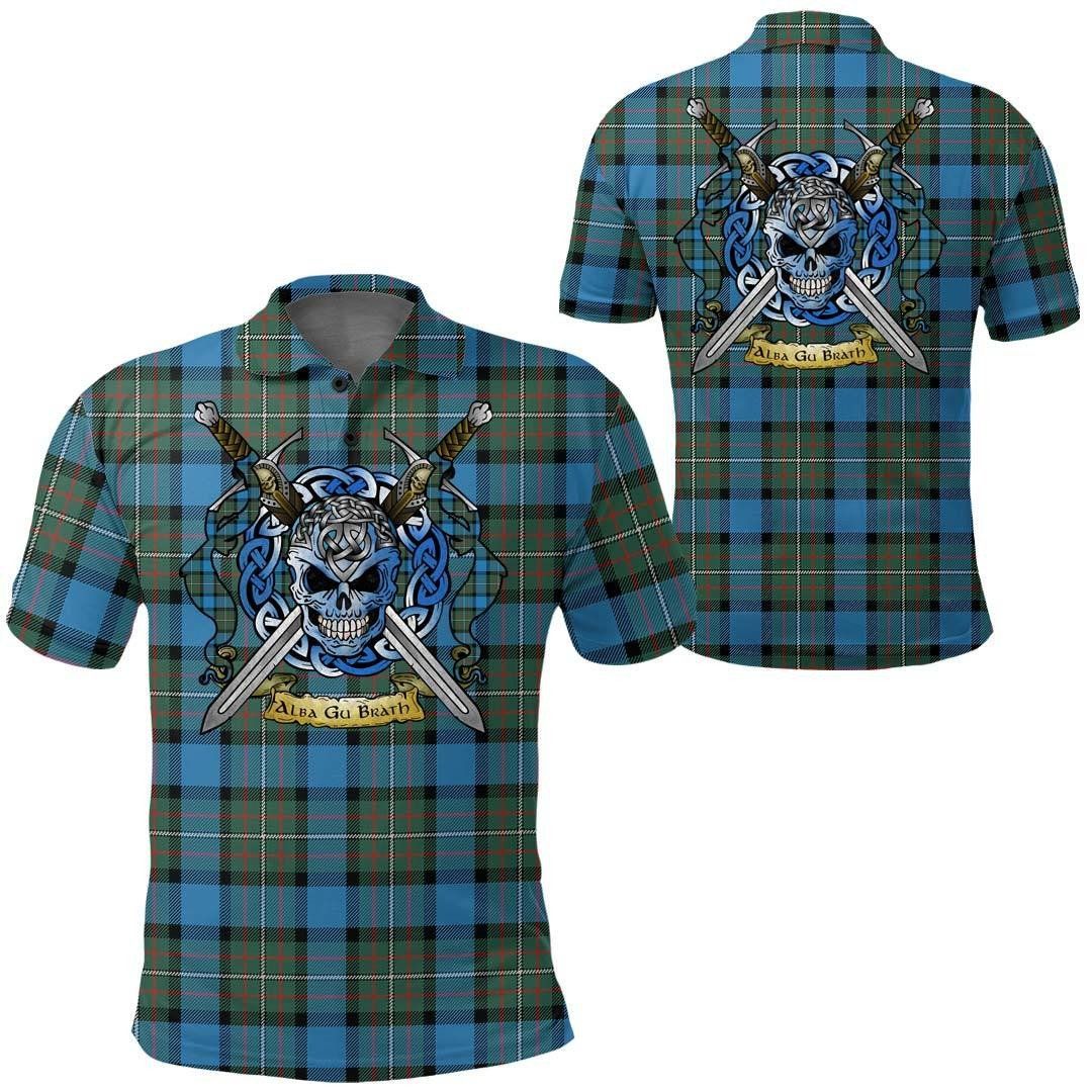 Clothing - Fergusson Ancient Tartan Polo Shirt Celtic Scottish Warrior - Golf Shirt A7 Clothing - Fergusson Ancient Tartan Polo Shirt Celtic Scottish Warrior - Golf Shirt A7