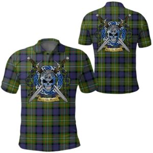 Clothing - Fergusson Modern Tartan Polo Shirt Celtic Scottish Warrior - Golf Shirt A7
