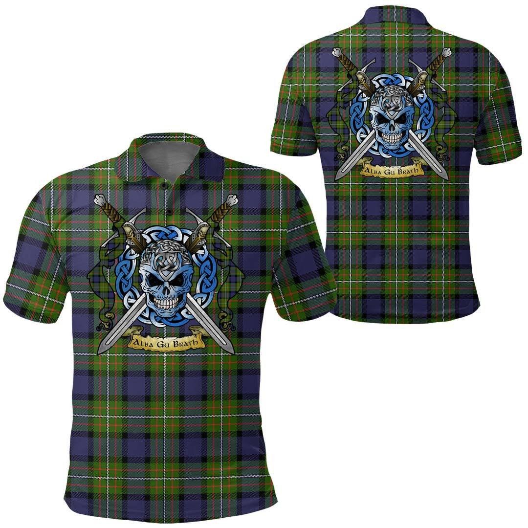 Clothing - Fergusson Modern Tartan Polo Shirt Celtic Scottish Warrior - Golf Shirt A7 Clothing - Fergusson Modern Tartan Polo Shirt Celtic Scottish Warrior - Golf Shirt A7