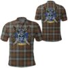 Clothing - Fergusson Weathered Tartan Polo Shirt Celtic Scottish Warrior - Golf Shirt A7