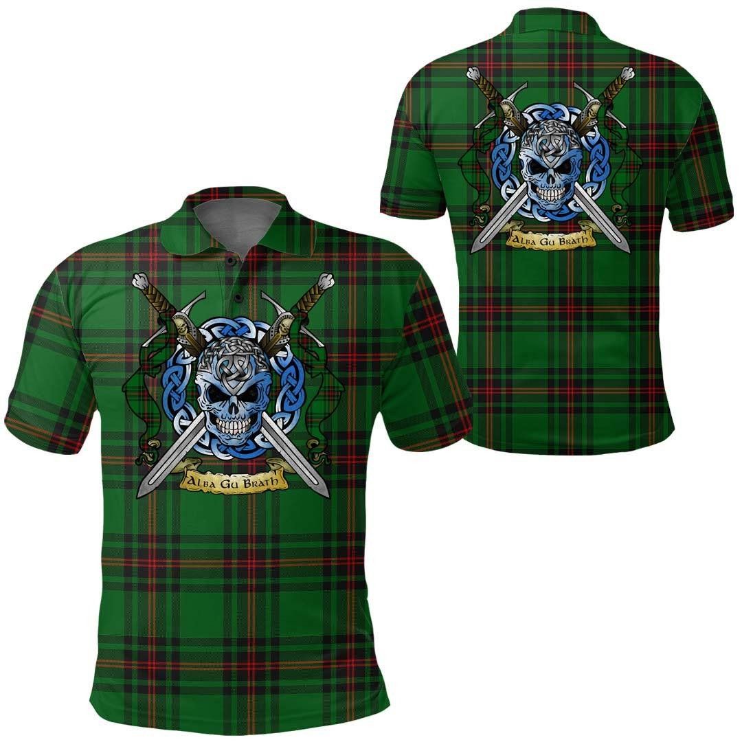 Clothing - Fife District Tartan Polo Shirt Celtic Scottish Warrior - Golf Shirt A7 Clothing - Fife District Tartan Polo Shirt Celtic Scottish Warrior - Golf Shirt A7