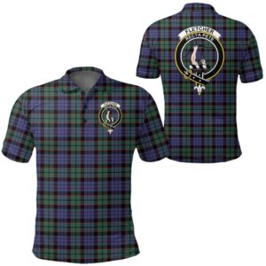 Clothing - Fletcher Modern Clan Tartan Crest Polo Shirt A7