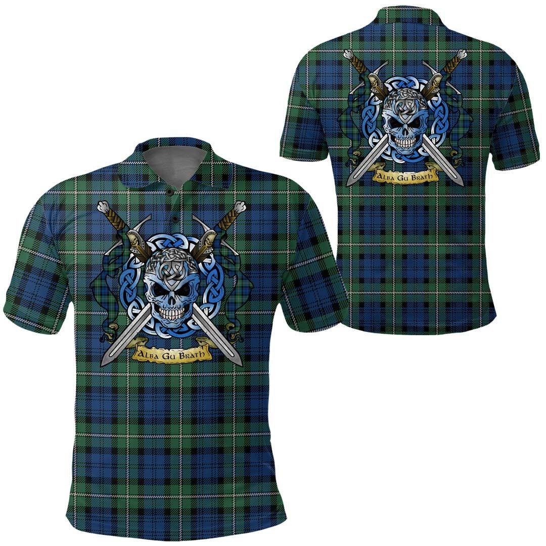 Clothing - Forbes Ancient Tartan Polo Shirt Celtic Scottish Warrior - Golf Shirt A7 Clothing - Forbes Ancient Tartan Polo Shirt Celtic Scottish Warrior - Golf Shirt A7