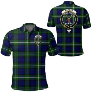 Clothing - Forbes Modern Clan Tartan Crest Polo Shirt A7