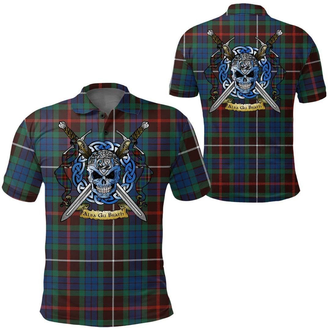 Clothing - Fraser Hunting Ancient Tartan Polo Shirt Celtic Scottish Warrior - Golf Shirt A7 Clothing - Fraser Hunting Ancient Tartan Polo Shirt Celtic Scottish Warrior - Golf Shirt A7