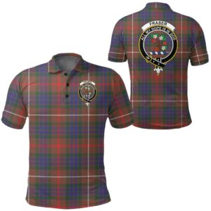 Clothing - Fraser Hunting Modern Clan Tartan Crest Polo Shirt A7