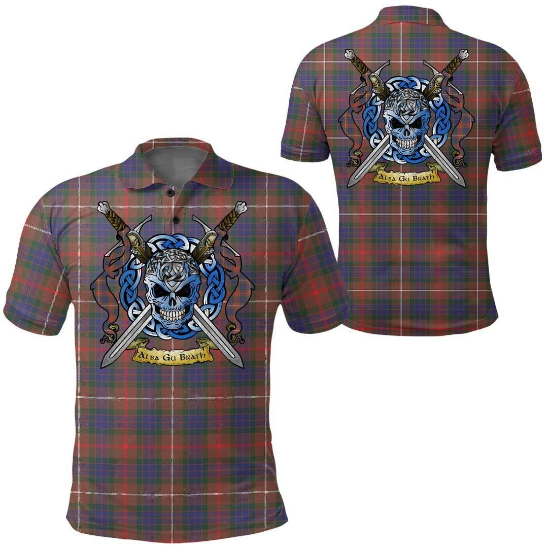 Clothing - Fraser Hunting Modern Tartan Polo Shirt Celtic Scottish Warrior - Golf Shirt A7 Clothing - Fraser Hunting Modern Tartan Polo Shirt Celtic Scottish Warrior - Golf Shirt A7