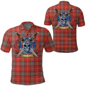 Clothing - Fraser Weathered Tartan Polo Shirt Celtic Scottish Warrior - Golf Shirt A7
