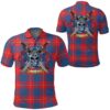 Clothing - Galloway Red Tartan Polo Shirt Celtic Scottish Warrior - Golf Shirt A7