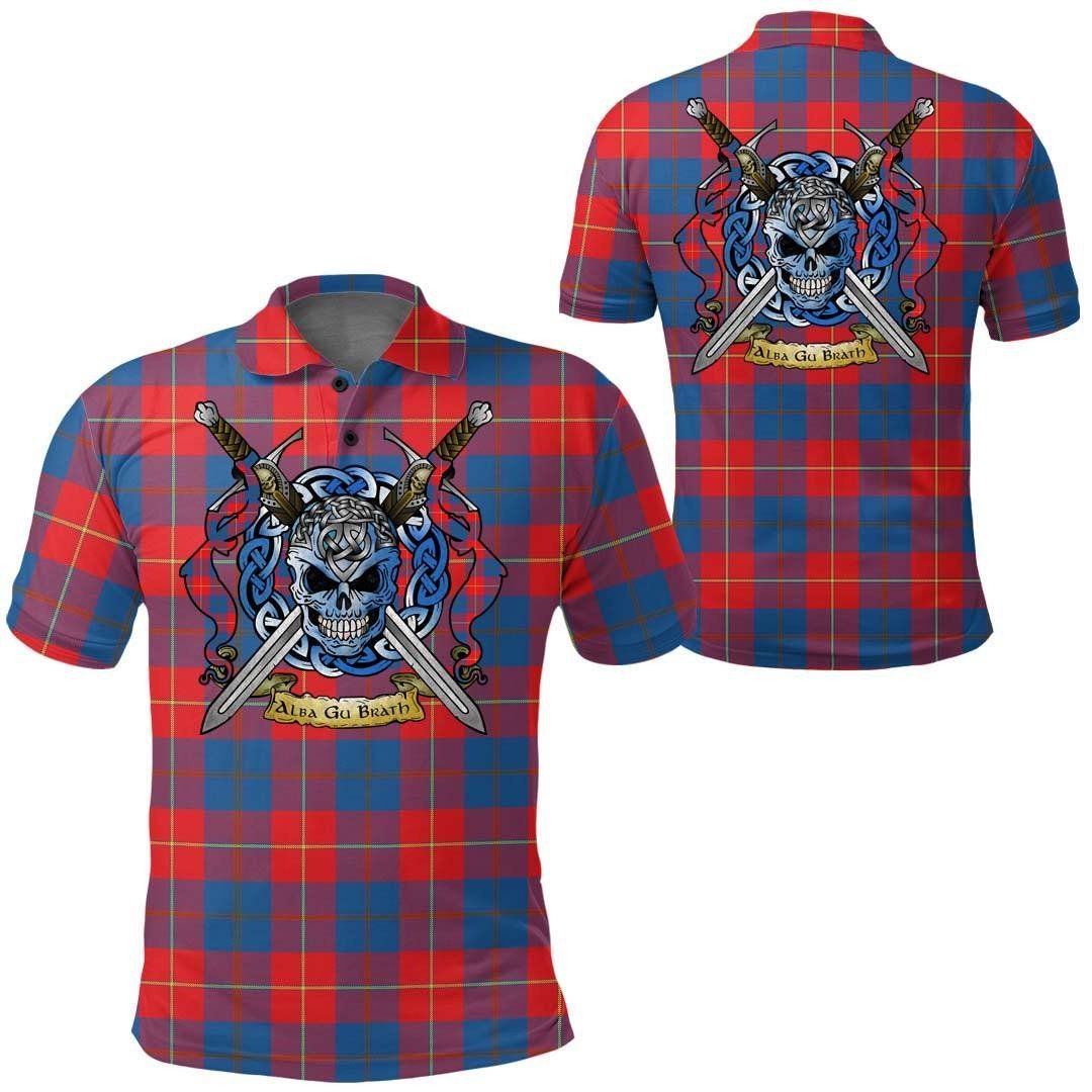 Clothing - Galloway Red Tartan Polo Shirt Celtic Scottish Warrior - Golf Shirt A7 Clothing - Galloway Red Tartan Polo Shirt Celtic Scottish Warrior - Golf Shirt A7