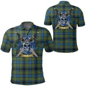 Clothing - Gillies Ancient Tartan Polo Shirt Celtic Scottish Warrior - Golf Shirt A7