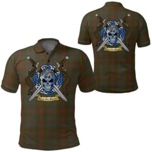 Clothing - Gray Hunting Tartan Polo Shirt Celtic Scottish Warrior - Golf Shirt A7