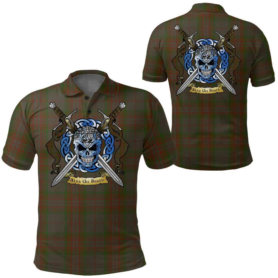 Clothing - Gray Hunting Tartan Polo Shirt Celtic Scottish Warrior - Golf Shirt A7 Clothing - Gray Hunting Tartan Polo Shirt Celtic Scottish Warrior - Golf Shirt A7