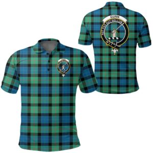 Clothing - Gunn Ancient Clan Tartan Crest Polo Shirt A7
