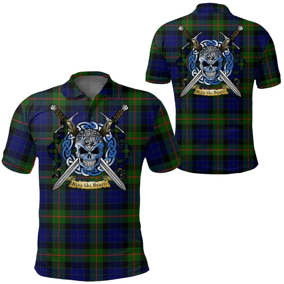 Clothing - Gunn Modern Tartan Polo Shirt Celtic Scottish Warrior - Golf Shirt A7 Clothing - Gunn Modern Tartan Polo Shirt Celtic Scottish Warrior - Golf Shirt A7
