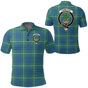 Clothing - Hamilton Hunting Ancient Clan Tartan Crest Polo Shirt A7