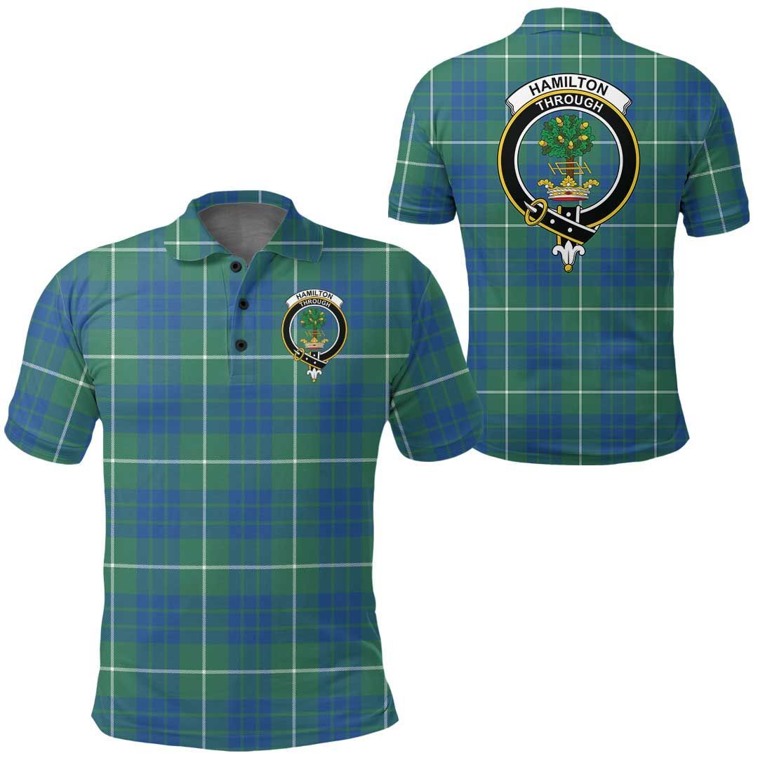 Clothing - Hamilton Hunting Ancient Clan Tartan Crest Polo Shirt A7 Clothing - Hamilton Hunting Ancient Clan Tartan Crest Polo Shirt A7