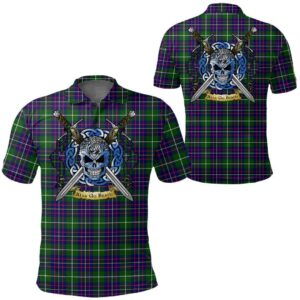 Clothing - Inglis Modern Tartan Polo Shirt Celtic Scottish Warrior - Golf Shirt A7