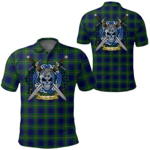 Clothing - Johnston Modern Tartan Polo Shirt Celtic Scottish Warrior - Golf Shirt A7