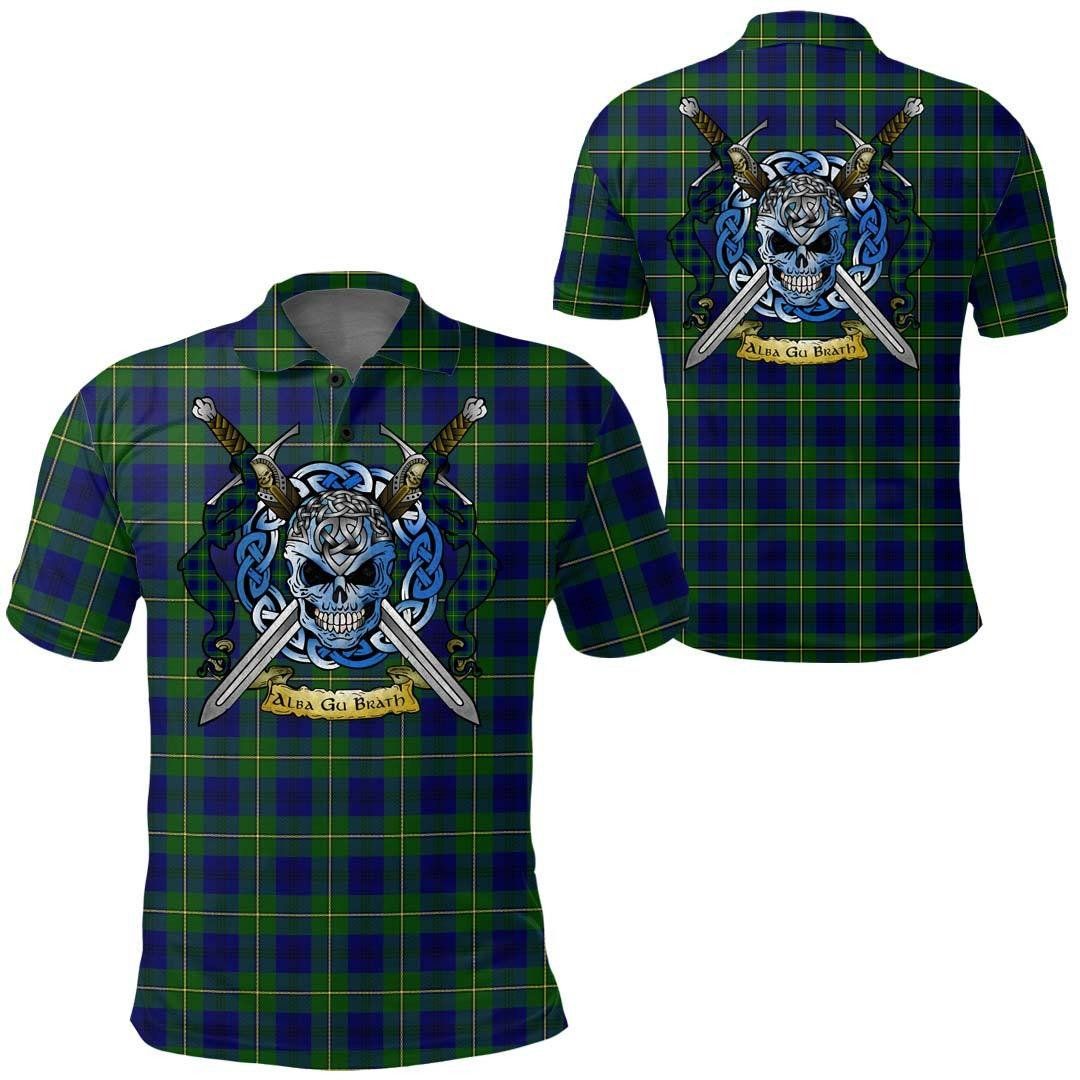 Clothing - Johnston Modern Tartan Polo Shirt Celtic Scottish Warrior - Golf Shirt A7 Clothing - Johnston Modern Tartan Polo Shirt Celtic Scottish Warrior - Golf Shirt A7