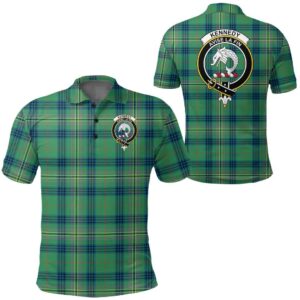 Clothing - Kennedy Ancient Clan Tartan Crest Polo Shirt A7
