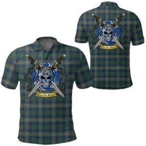 Clothing - Kennedy Modern Tartan Polo Shirt Celtic Scottish Warrior - Golf Shirt A7