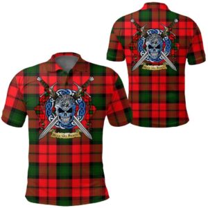 Clothing - Kerr Modern Tartan Polo Shirt Celtic Scottish Warrior - Golf Shirt A7