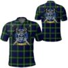 Clothing - Lamont Modern Tartan Polo Shirt Celtic Scottish Warrior - Golf Shirt A7