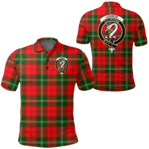 Clothing - Lennox Modern Clan Tartan Crest Polo Shirt A7