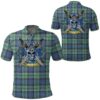 Clothing - Leslie Hunting Tartan Polo Shirt Celtic Scottish Warrior - Golf Shirt A7