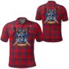 Clothing - Leslie Modern Tartan Polo Shirt Celtic Scottish Warrior - Golf Shirt A7