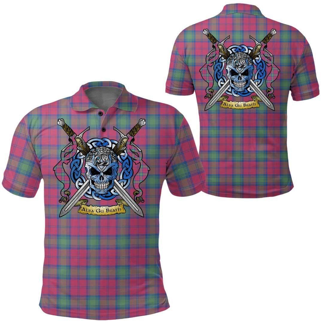Clothing - Lindsay Ancient Tartan Polo Shirt Celtic Scottish Warrior - Golf Shirt A7 Clothing - Lindsay Ancient Tartan Polo Shirt Celtic Scottish Warrior - Golf Shirt A7