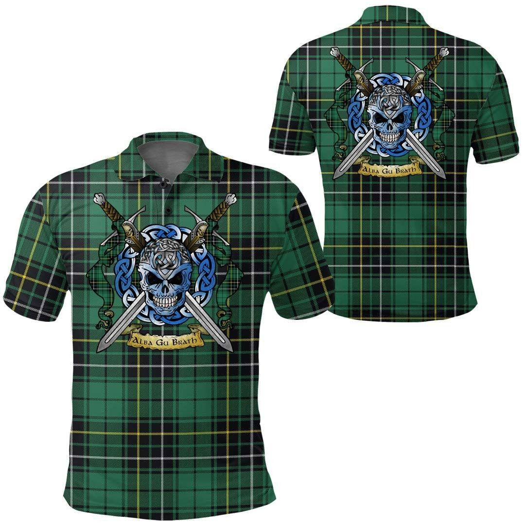 Clothing - MacAlpine Ancient Tartan Polo Shirt Celtic Scottish Warrior - Golf Shirt A7 Clothing - MacAlpine Ancient Tartan Polo Shirt Celtic Scottish Warrior - Golf Shirt A7