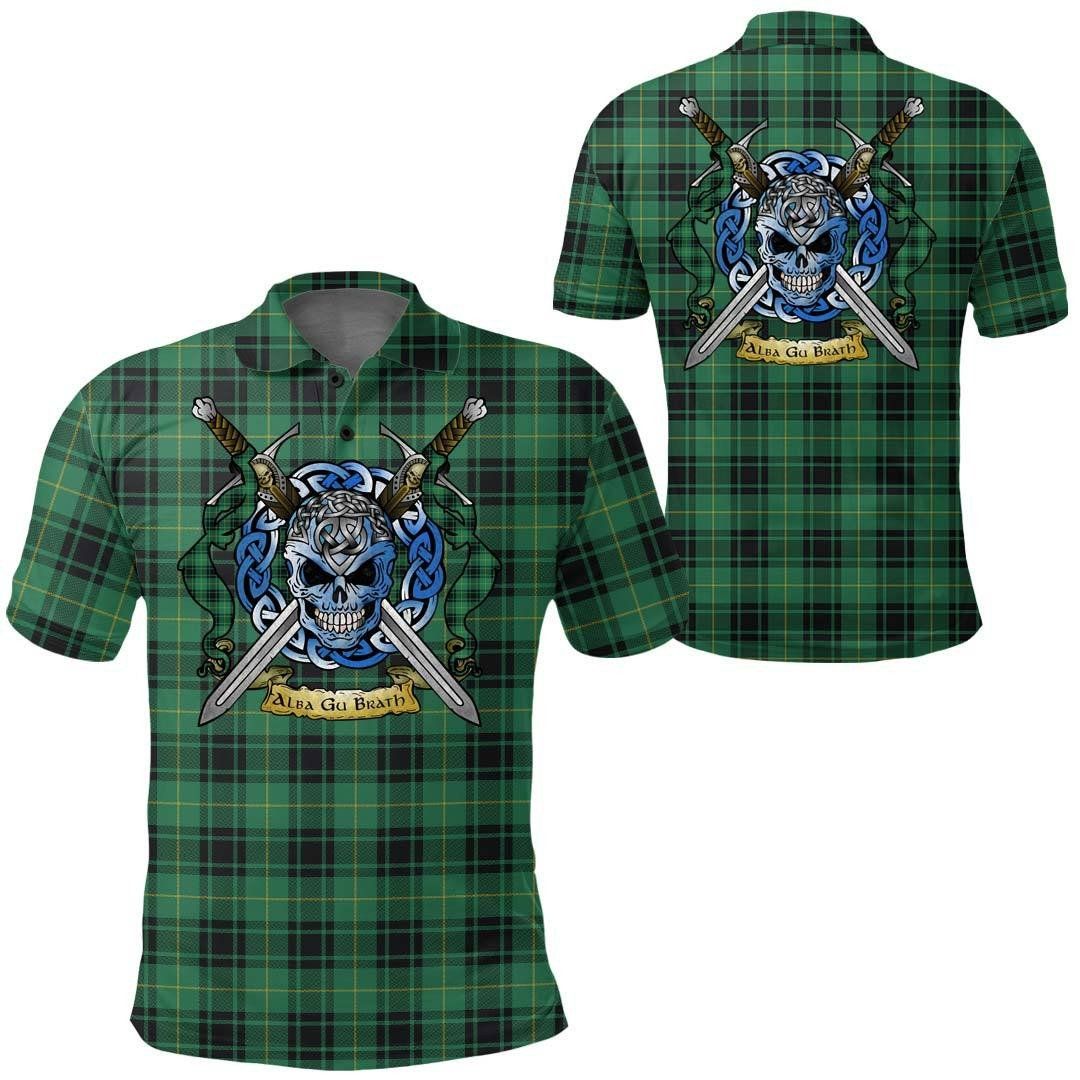 Clothing - MacArthur Ancient Tartan Polo Shirt Celtic Scottish Warrior - Golf Shirt A7 Clothing - MacArthur Ancient Tartan Polo Shirt Celtic Scottish Warrior - Golf Shirt A7