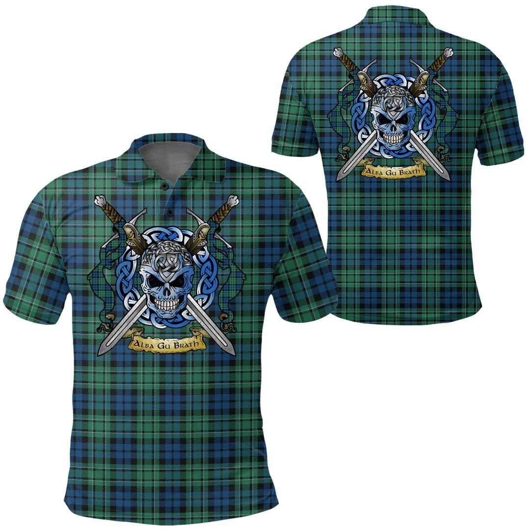 Clothing - MacCallum Ancient Tartan Polo Shirt Celtic Scottish Warrior - Golf Shirt A7 Clothing - MacCallum Ancient Tartan Polo Shirt Celtic Scottish Warrior - Golf Shirt A7