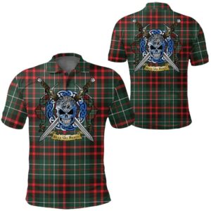 Clothing - MacDiarmid Modern Tartan Polo Shirt Celtic Scottish Warrior - Golf Shirt A7