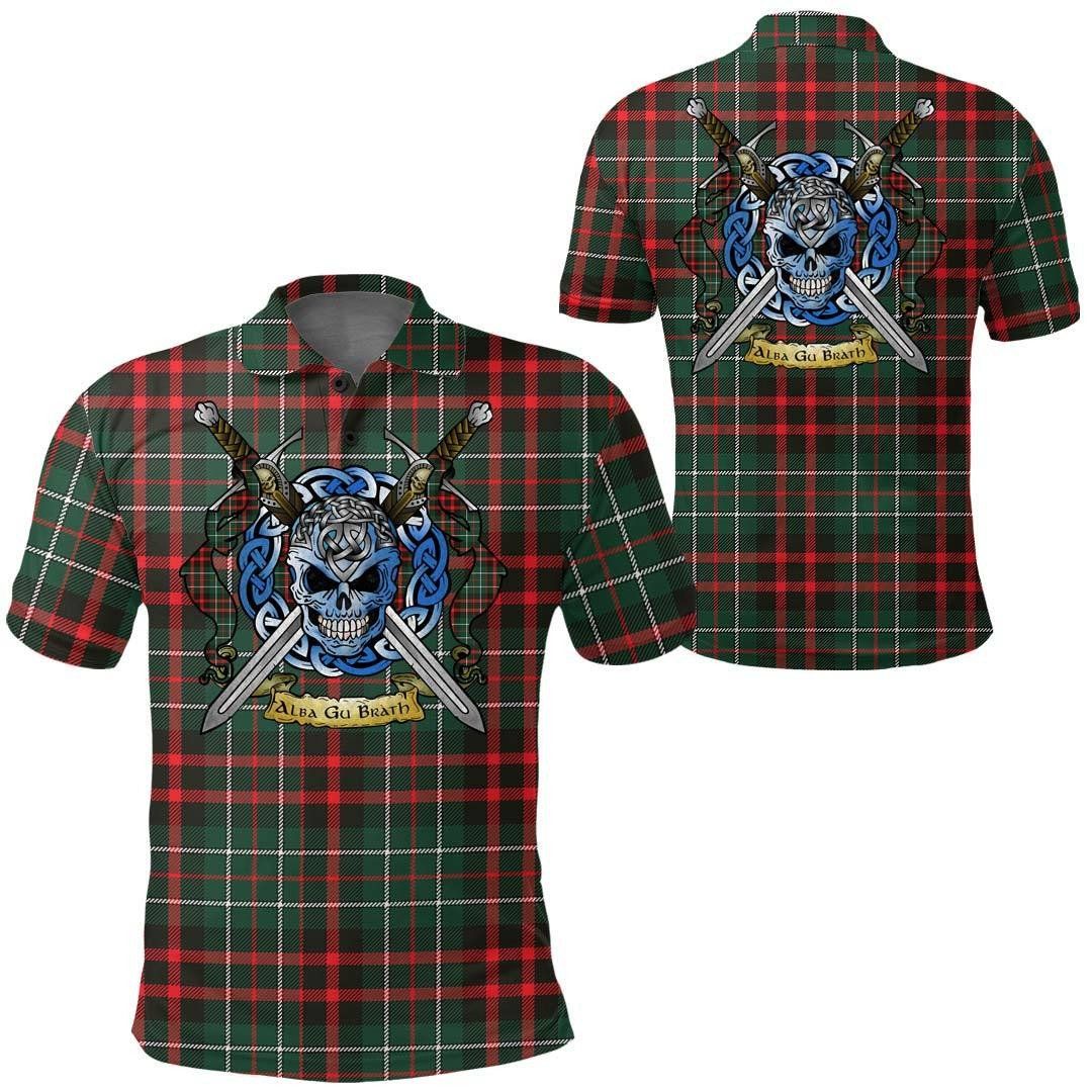 Clothing - MacDiarmid Modern Tartan Polo Shirt Celtic Scottish Warrior - Golf Shirt A7 Clothing - MacDiarmid Modern Tartan Polo Shirt Celtic Scottish Warrior - Golf Shirt A7