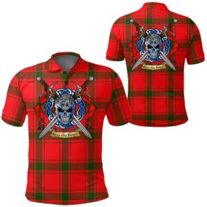 Clothing - MacDonald of Sleat Tartan Polo Shirt Celtic Scottish Warrior - Golf Shirt A7