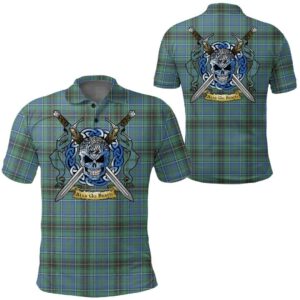 Clothing - MacInnes Ancient Tartan Polo Shirt Celtic Scottish Warrior - Golf Shirt A7