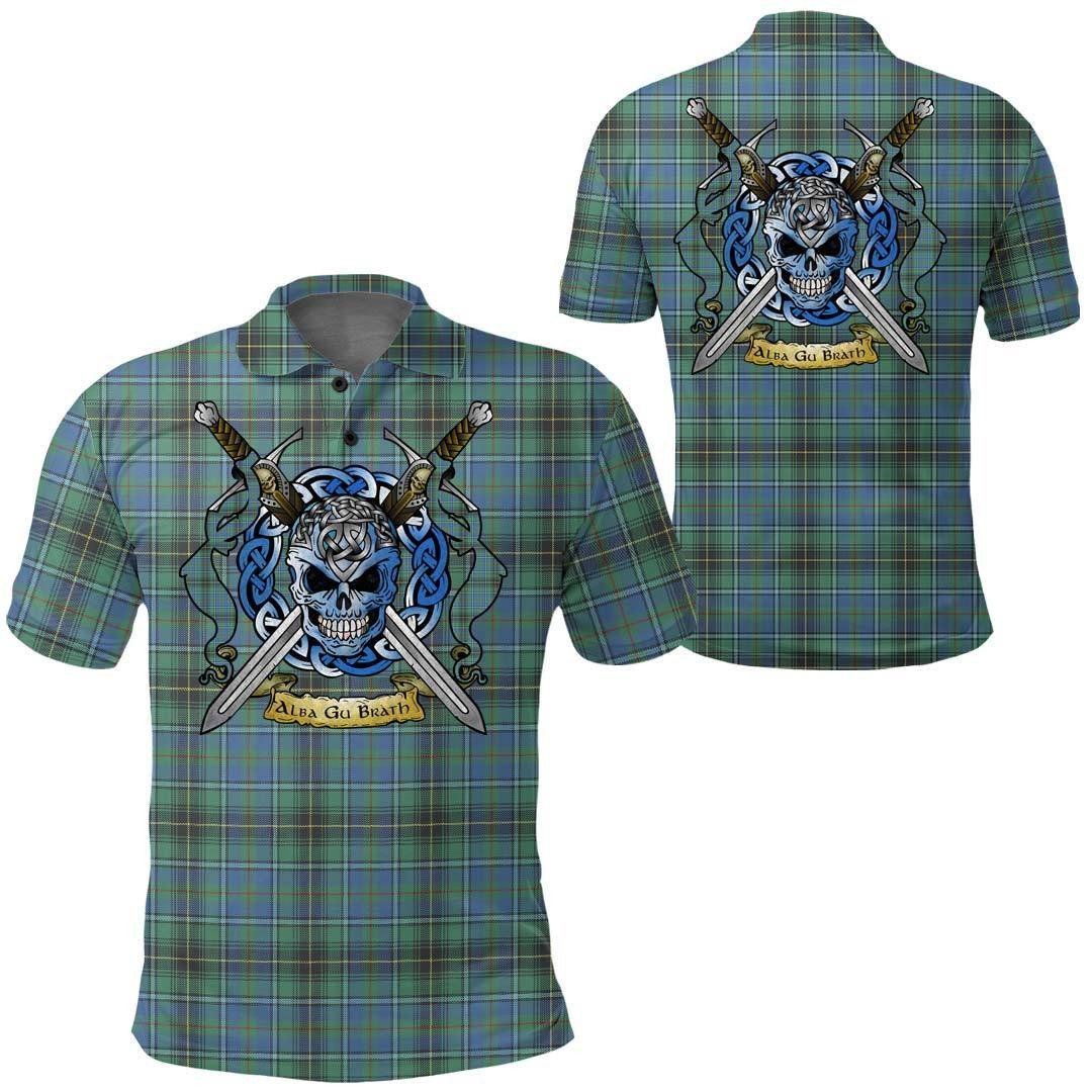 Clothing - MacInnes Ancient Tartan Polo Shirt Celtic Scottish Warrior - Golf Shirt A7 Clothing - MacInnes Ancient Tartan Polo Shirt Celtic Scottish Warrior - Golf Shirt A7